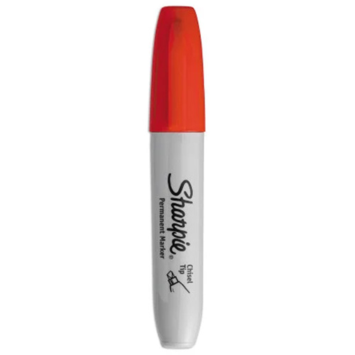Marqueur permanent, Rouge, Pointe Ciseau Cantin et fils
