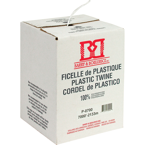 Ficelle d'arrimage, Polypropyl&egrave;ne, 7000' Longueur Cantin et fils