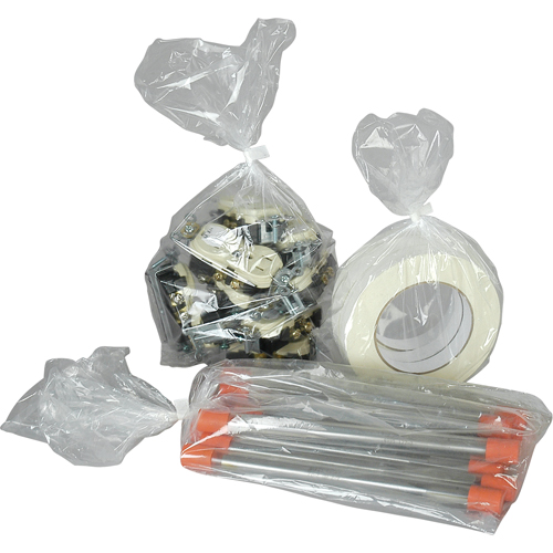 Poly Bags, Open Top, 12" x 5", 1 mils Cantin et fils