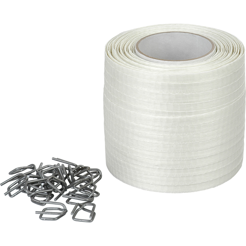 Feuillard en cordon tiss&eacute;, Polyester, 1/2" la x 750' lo Cantin et fils