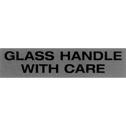 "Glass Handle with Care" Special Handling Labels, 5" L x 2" W, Black on Red Cantin et fils
