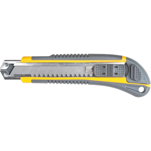 Couteau ATK100, 18 mm, Acier au carbone, Prise en Caoutchouc Cantin et fils