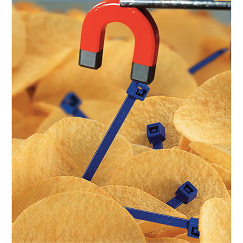 Metal Detectable Cable Ties, 7-9/10" L, 50 lbs. Tensile Strength Cantin et fils