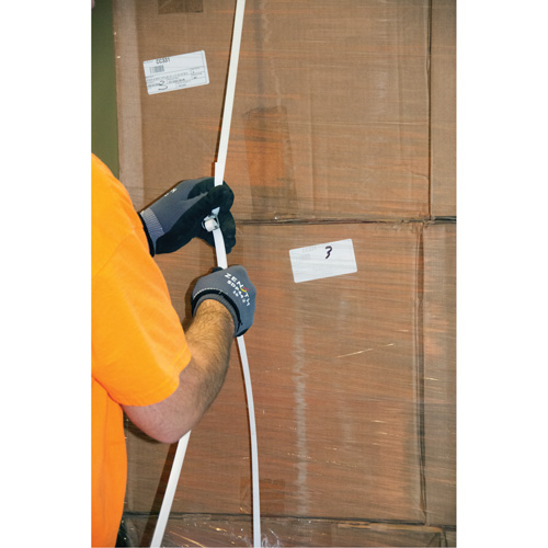 Strapping, Polypropylene, 3/8" W x 12900' L, White, Machine Grade Cantin et fils