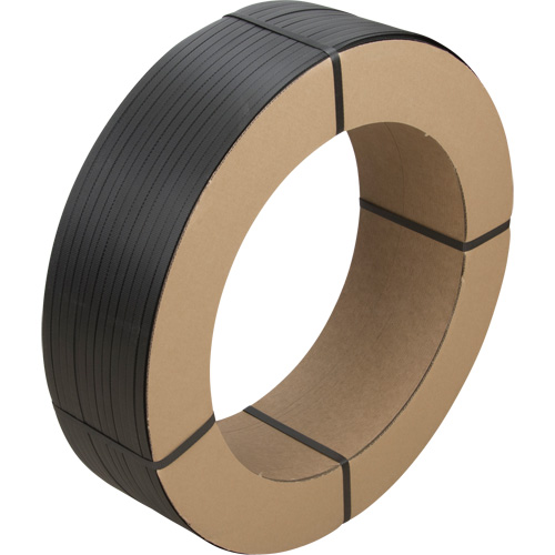 Strapping, Polypropylene, 1/2" W x 7200' L, Black, Manual Grade Cantin et fils