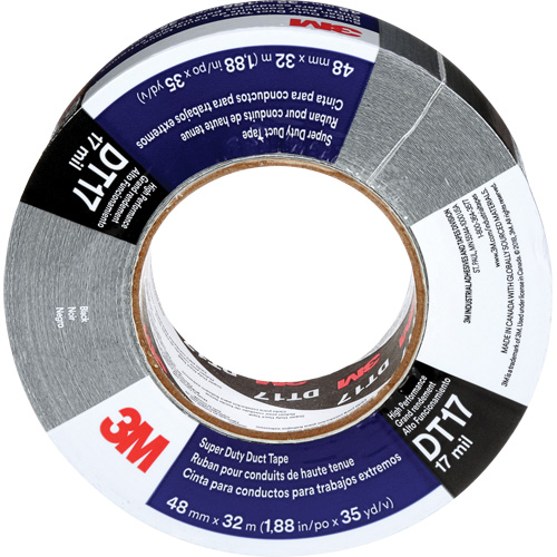 DT17 Super-Duty Duct Tape, 17 mils, Black, 48 mm (2") x 32 m (105') Cantin et fils