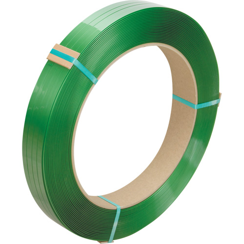 Strapping, Polyester, 1/2" W x 3380' L, Green, Manual Grade Cantin et fils