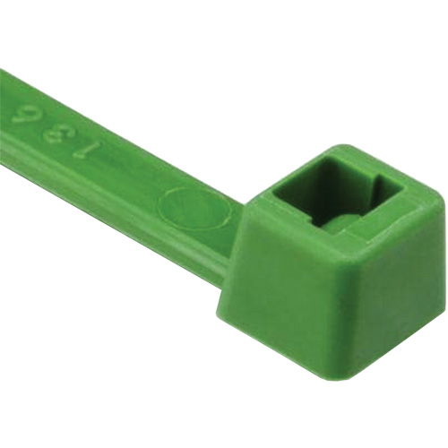 Attaches de c&acirc;bles s&eacute;rie T, Longueur 8", R&eacute;sistance &agrave; la traction 50 lb, Vert Cantin et fils