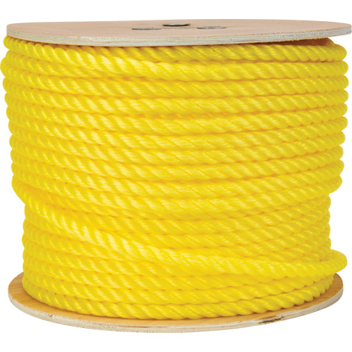 1/2" Braided Yellow Rope, Polypropylene, 335' Cantin et fils