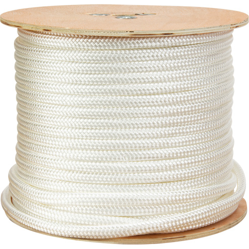 Braided White Rope, Nylon, 250' Cantin et fils