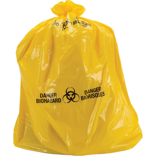 Sacs &agrave; d&eacute;chets, Biorisque, 38" lo x 30" la, 2 mils Cantin et fils