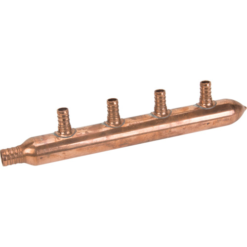 Collecteur &agrave; huit branches, 3/4" dia., Cuivre Cantin et fils
