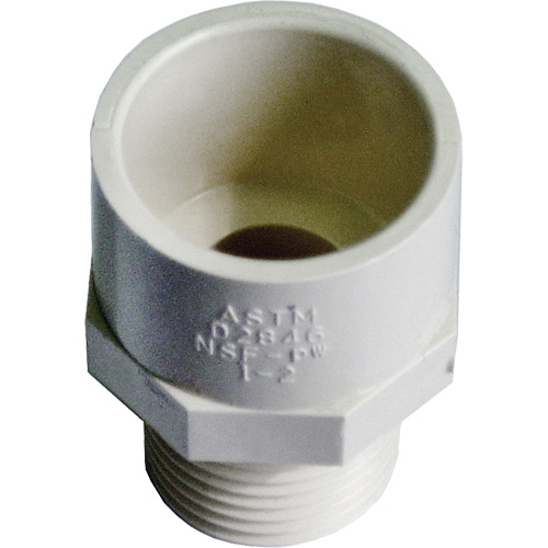 Adaptateur r&eacute;ducteur m&acirc;le, Noeud x MPT, 1/2" x 3/4" dia., PVC-C Cantin et fils