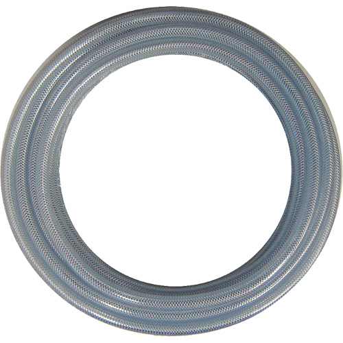 Braided Tube, 1.312" OD x 100' L, PVC, Clear Cantin et fils