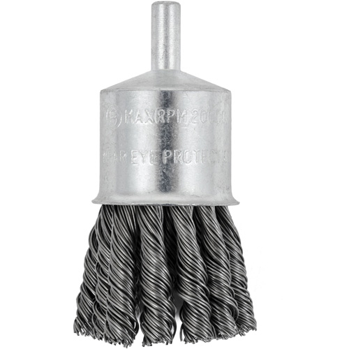 Shaft Mounted Knot Twisted End Brush, 1-1/8" Dia. x 1/4" Arbor Cantin et fils