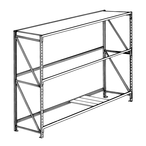 Pronto Bulk Storage Racks - 22-Ga. Shelf Panels, Galvanized Steel, 24" W x 6" D Cantin et fils