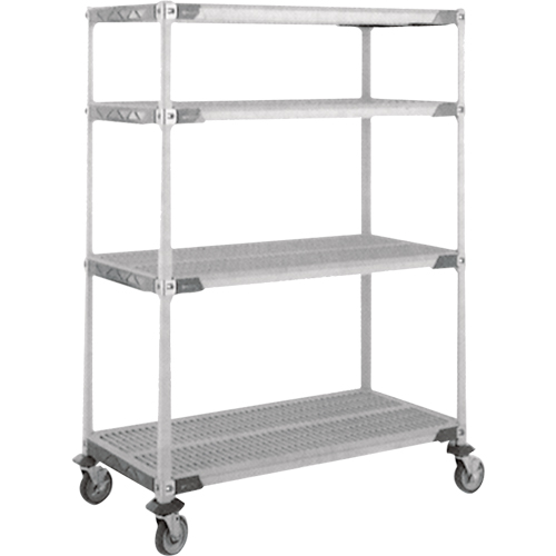 Chariot MetroMax i sur roulettes &agrave; tige, 4 tiers, 24" x 69" x 48", Capacit&eacute; 900 lb Cantin et fils