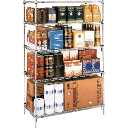 &eacute;tag&egrave;res super ajustables Super Erecta, 4 Tablettes, 36" la x 62-9/16" h x 18" p Cantin et fils