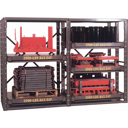 E-Z Glide Shelving, Steel, Roll Out, 2000 lbs. Capacity, 48" W x 72.5" H x 48" D Cantin et fils