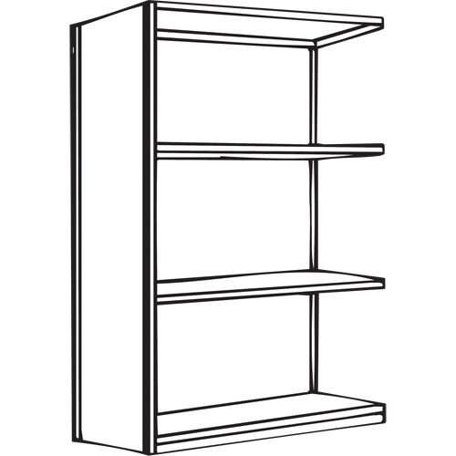 Interlok Shelving Unit, Steel, Boltless, 800 lbs. Capacity, 36" W x 88" H x 24" D Cantin et fils