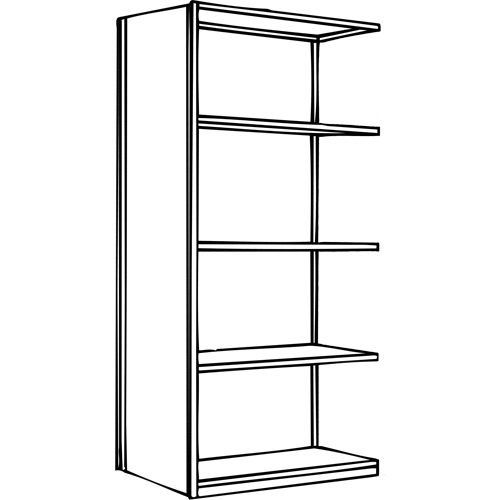 Interlok Shelving Unit, Steel, Boltless, 800 lbs. Capacity, 36" W x 100" H x 12" D Cantin et fils