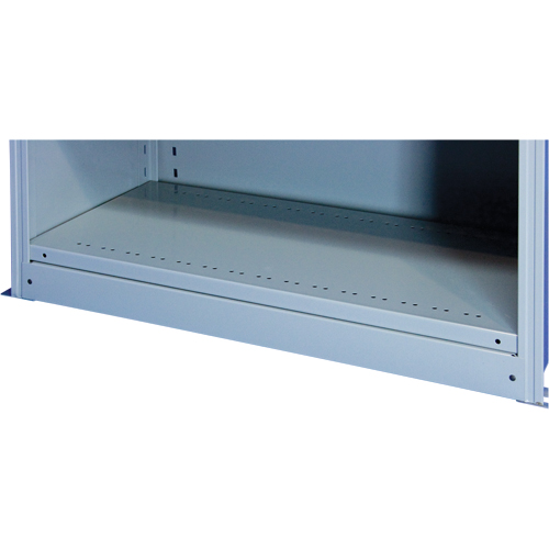 Plaque de base/façade pour rangement de bacs sur rayonnage enclenchable Interlok Cantin et fils
