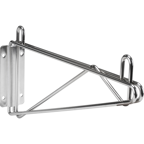 Support mural direct pour &eacute;tag&egrave;re en treillis chromat&eacute;, Simple Support, 200 lb Capacit&eacute;, 14" p Cantin et fils