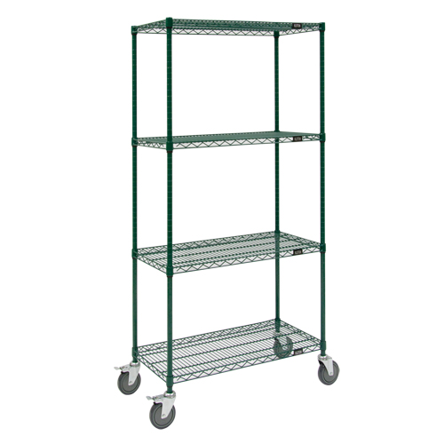 Wire Shelf Cart, Epoxy Finish, 36" x 69" x 24", 800 lbs. Capacity Cantin et fils