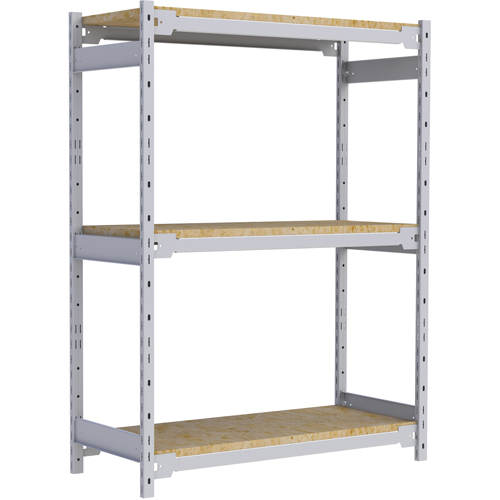 Wide Span Record Storage Shelving, Steel, 3 Shelves, 42" W x 18" D x 60" H Cantin et fils