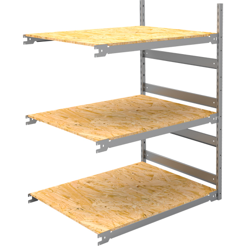 Wide Span Record Storage Shelving, Steel, 3 Shelves, 42" W x 32" D x 60" H, Add-On Kit Cantin et fils