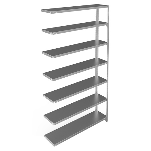 &eacute;l&eacute;ment de rayonnage, Acier galvanis&eacute;, Montant &agrave; fente, Capacit&eacute; 300 lb, 48" la x 84" h x 12" p Cantin et fils