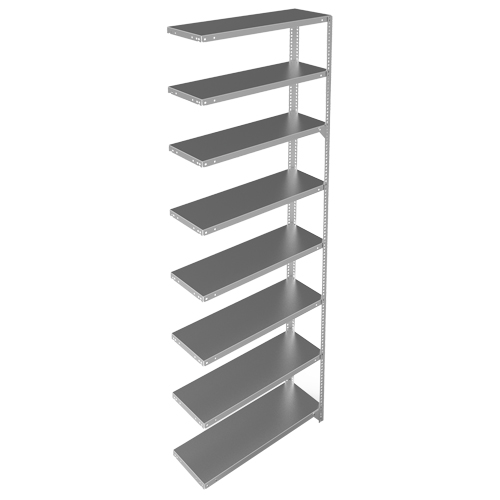 &eacute;l&eacute;ment de rayonnage, Acier galvanis&eacute;, Montant &agrave; fente, Capacit&eacute; 400 lb, 36" la x 96" h x 12" p Cantin et fils