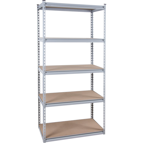Heavy-Duty Shelving, Steel, Boltless, 1200 lbs. Capacity, 36" W x 72" H x 18" D Cantin et fils