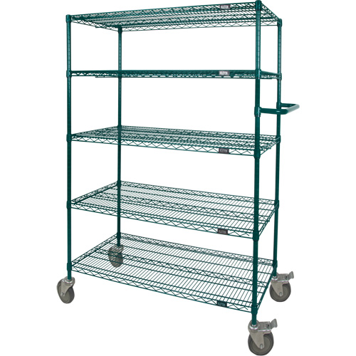 Wire Shelf Push Cart, Epoxy Finish, 36" x 69" x 24", 600 lbs. Capacity Cantin et fils