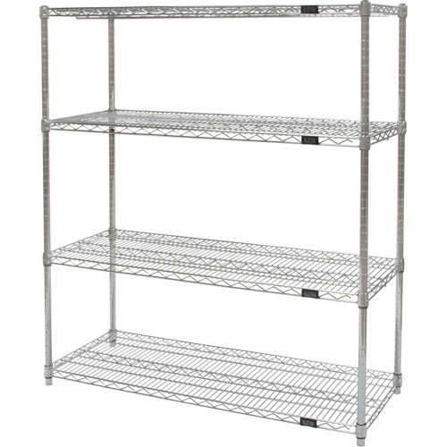 &eacute;tag&egrave;res robustes en treillis chromat&eacute;, Tiers 4, 30" la x 54" h x 14" p Cantin et fils