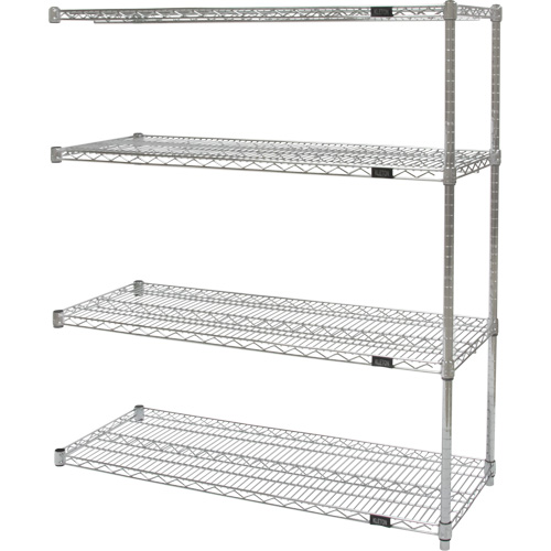 &eacute;tag&egrave;res robustes en treillis chromat&eacute;, Ensemble Ajout, Tiers 4, 36" la x 54" h x 24" p Cantin et fils