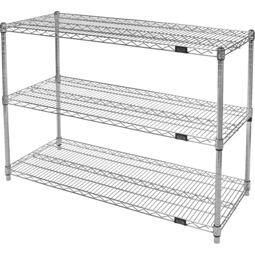 &eacute;tag&egrave;res robustes en treillis chromat&eacute;, Tiers 3, 30" la x 33" h x 14" p Cantin et fils