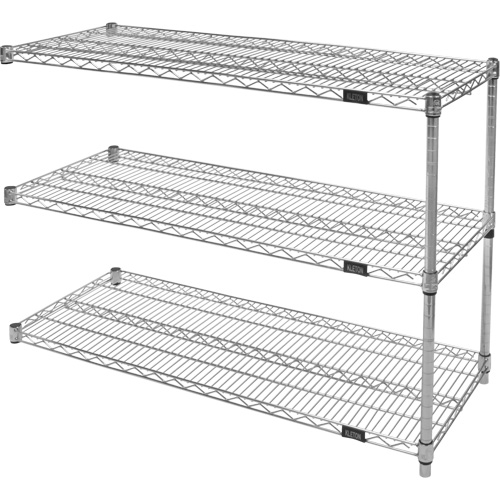 &eacute;tag&egrave;res robustes en treillis chromat&eacute;, Ensemble Ajout, Tiers 3, 30" la x 33" h x 14" p Cantin et fils