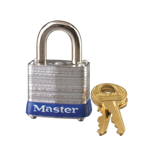 Laminated Padlock, Silver, Keyed Alike, Laminated Steel, 1-9/16" Width Cantin et fils