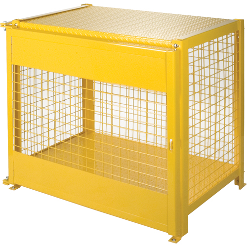 Gas Cylinder Cabinets, 6 Cylinder Capacity, 44" W x 30" D x 37" H, Yellow Cantin et fils