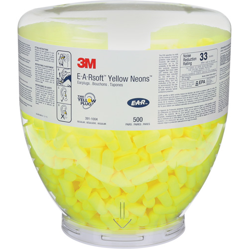E-A-Rsoft Yellow Neons Earplugs, Bulk - Canister, Large Cantin et fils