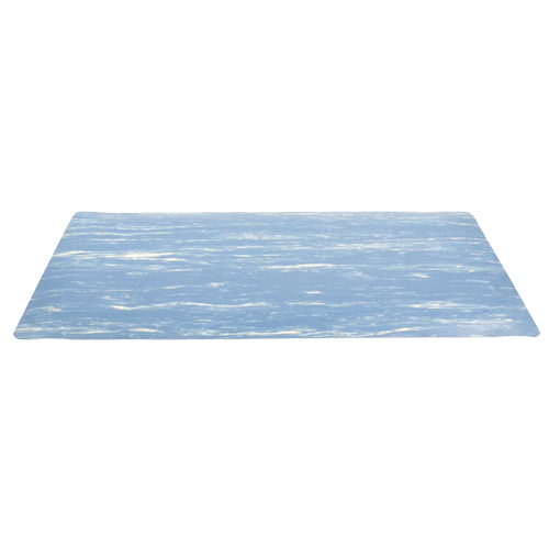 Tapis &agrave; surface marbr&eacute; Sof-Tyle Grande No 970, Lisse, 3' x 5' x 1", Bleu, Caoutchouc Cantin et fils