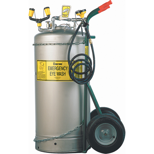 Self-Contained Eyewash With Dolly Cart, Pressurized, 7 gal. Capacity, Meets ANSI Z358.1 Cantin et fils