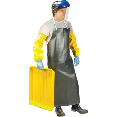 Heavy-Duty Apron, Nitrile/Polyester, 48" L x 35" W, Black Cantin et fils