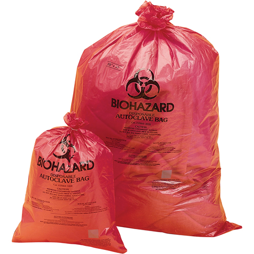 Sacs pour d&eacute;chets dangereux, Biorisque, 35" lo x 25" la, 0,0317 mm, Capacit&eacute; de 45.4 L (12 gal.) Cantin et fils
