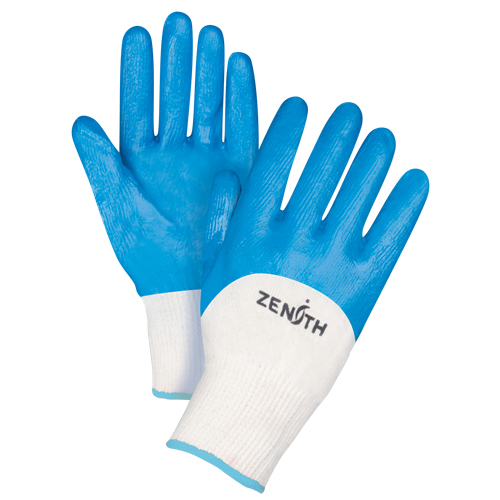 Gants enduits et tricot&eacute;s sans coutures de poids moyen, 10/T-Grand, R&ecirc;vetement Nitrile, Calibre 13, Enveloppe en Coton Cantin et fils