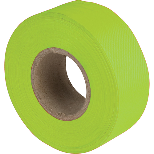 Flagging Tape, 1.1875" W x 150' L, Fluorescent Lime Cantin et fils