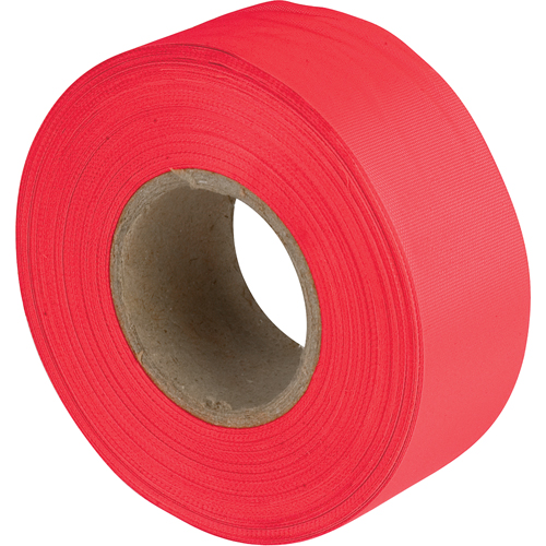Rubans pour signalisation, 1,1875" la x 150' lo, Rouge fluorescent Cantin et fils