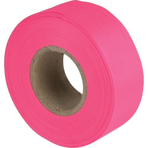 Rubans pour signalisation, 1,1875" la x 150' lo, Rose fluorescent Cantin et fils