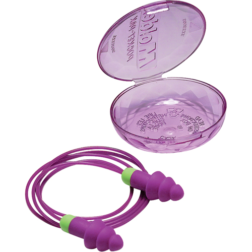 Rockets&reg; Reusable Earplugs, Corded, Bulk - Plastic Case, 27 dB NRR, One-Size Cantin et fils